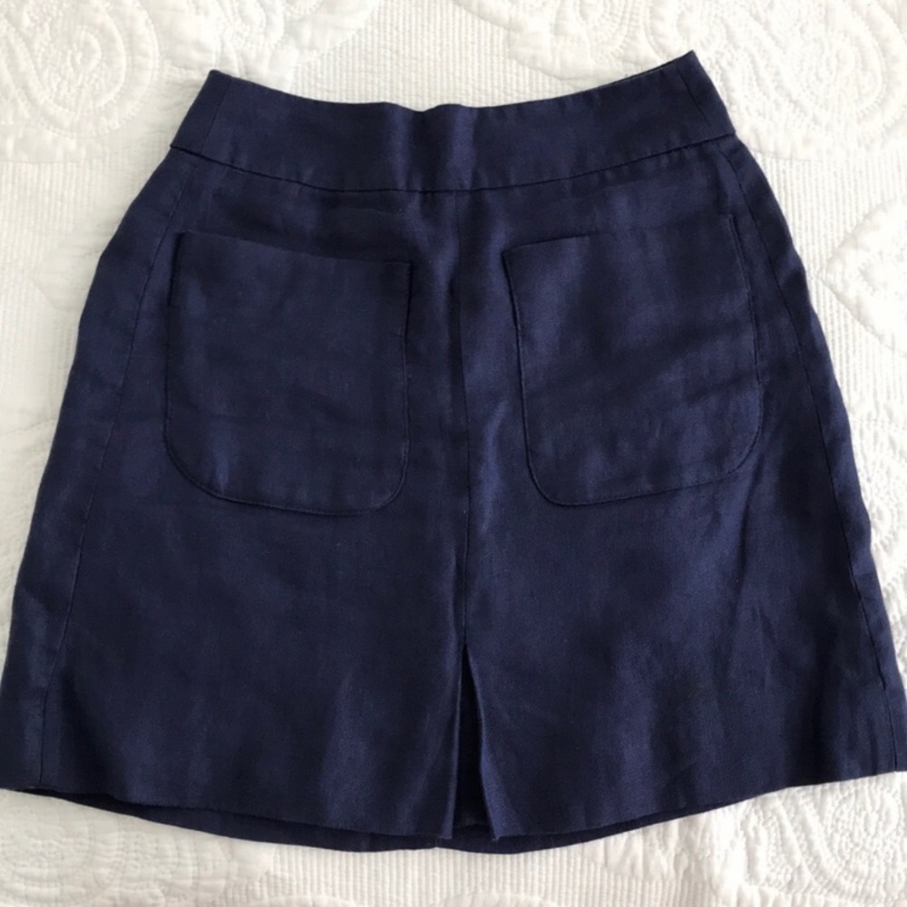 LOFT Navy linen skirt